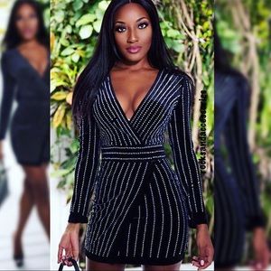 rhinestone blazer dress